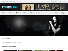 Tablet Screenshot of famelive.com